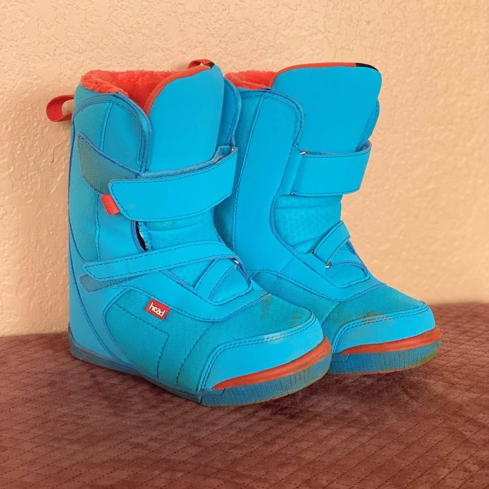 Kids' Blue and red Snowboard boots 1-2